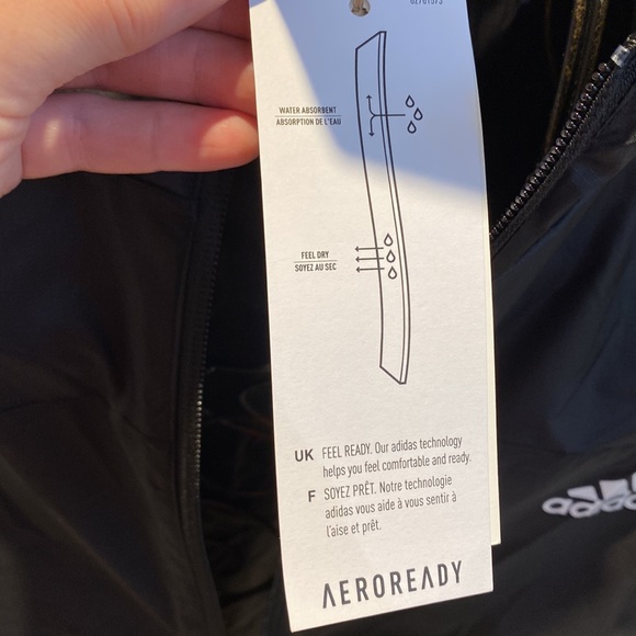 🆕 Adidas Women's AEROREADY Logo Running Windbreaker Jacket - Picture 7 of 14
